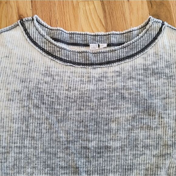 Melrose and Market Waffle Knit Thermal Distressed Burnout Top Medium M - Picture 7 of 9